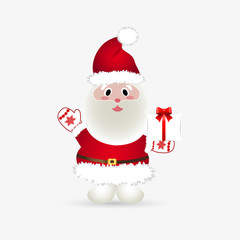Funny Santa on white background