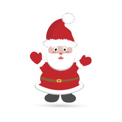 Funny Santa on white background