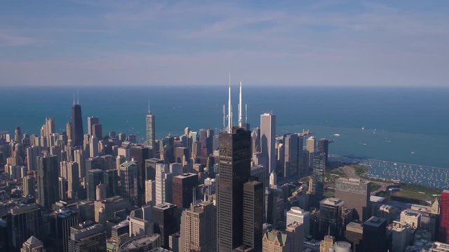 Aerial Illinois Chicago July 2017 Sunny Day 4K Inspire 2 