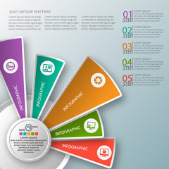 Abstract 3D Paper Infographics