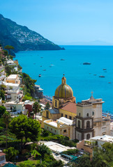 Positano (Campania, Italy) - A very famous touristic summer town on the sea in southern Italy,...