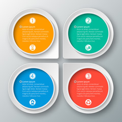 Abstract 3D Paper Infographics