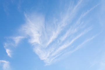 Fototapeta na wymiar Fantastic soft white clouds against blue sky