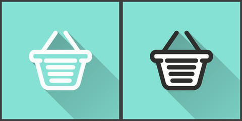 Shopping basket - vector icon.