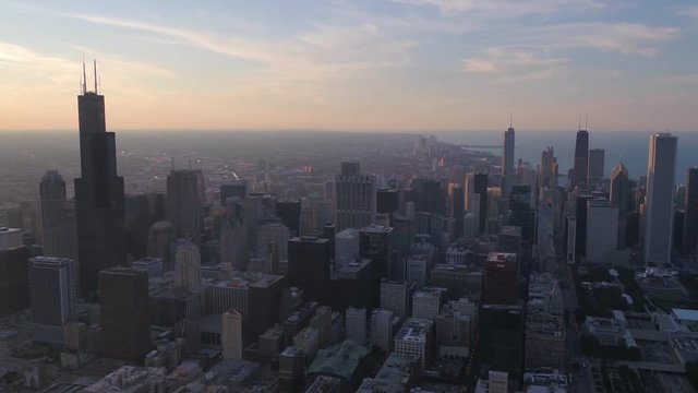 Aerial Illinois Chicago July 2017 Sunset 4K Inspire 2 