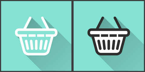 Shopping basket - vector icon.