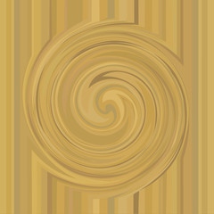 Abstract gold metal spiral design element. Golden swirl vector background 