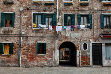 Fototapeta na wymiar Old houses at Venice, Italy