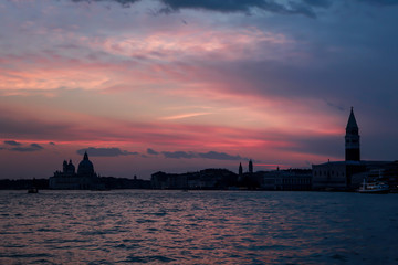 Fototapeta premium Venice twilight sky, Italy
