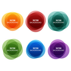 Colorful round shape abstract banners
