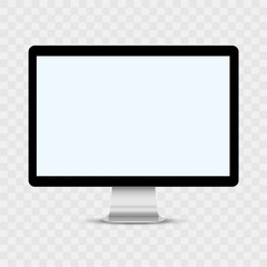 Computer monitor isolated on transparent background