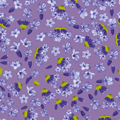Fototapeta na wymiar Lavender flowers seamless texture