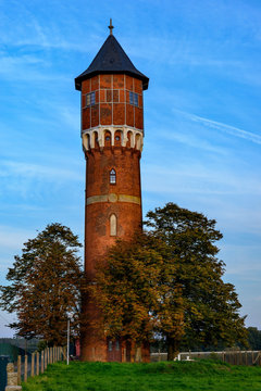 Denkmalgeschützter Wasserturm Strelitz-Alt, Ansicht von von Westen