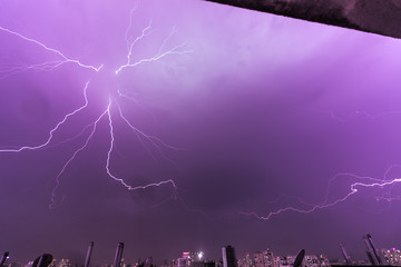 Lightning strike during Monsoon