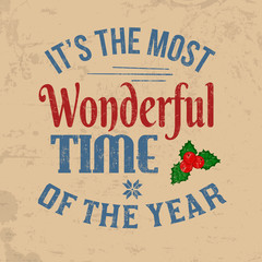 It's the most wonderful time of the year vintage greeting card or poster © Balint Radu