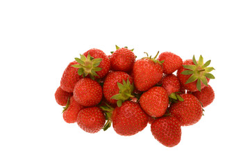 A pile of strawberries