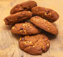 Cookies on wood