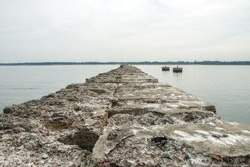 Old pier near Liepaja in Latvia