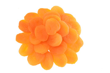 A pile of dried apricots
