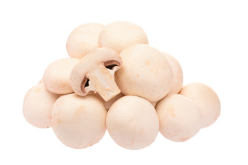 A pile of champignon mushrooms