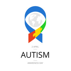 Autism Awareness Day. Illustration on white background
