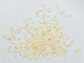 Rice flakes isolated on white background