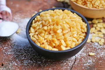 soybean seeds with salt