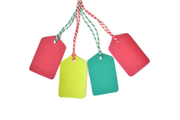 Holiday sale price tag paper cut on white background - isolated