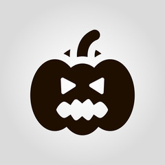 Halloween concept pumpkin isolated flat vector icon