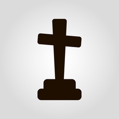 Tomb or monument isolated flat vector icon