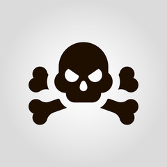 Skull isolated vector icon