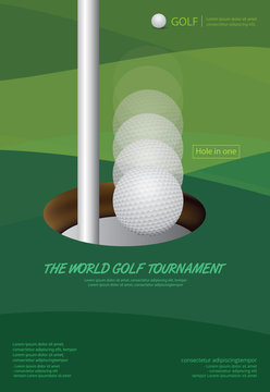 Poster Golf Tournament Championship Vector Illustration