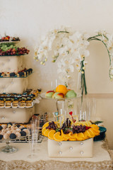 Dessert table for a wedding party