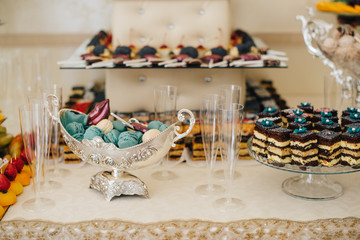 Dessert table for a wedding party