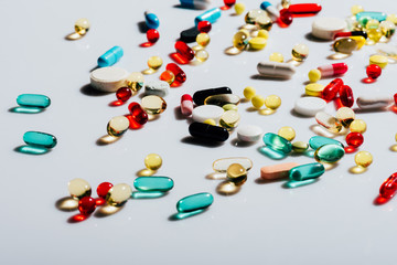 various colorful pills