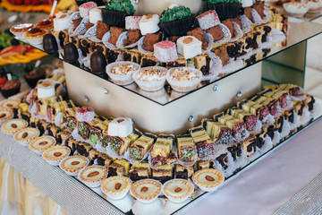 Dessert table for a wedding party