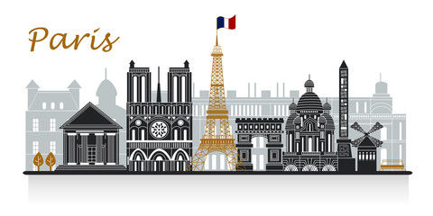 silhouette of paris