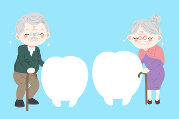 old people with tooth billboard