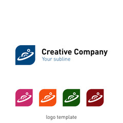Creative abstract logo design template for a 360 degrees company. Logo set, vector illustration.