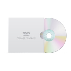 Dvd software package template, vector, isolated on white