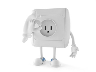 Outlet character with ok gesture
