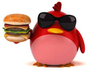 Red bird - 3D Illustration