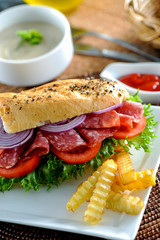 Salami sandwich