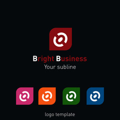 Creative abstract logo design template. Logo set, vector illustration.