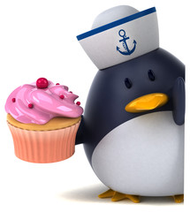 Fun penguin - 3D Illustration