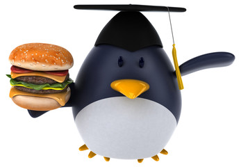 Fun penguin - 3D Illustration