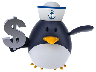 Fun penguin - 3D Illustration