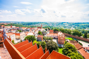 Aerial view. Old town in Chelmno, Poland