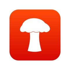 Mushroom icon digital red