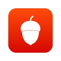 Acorn icon digital red